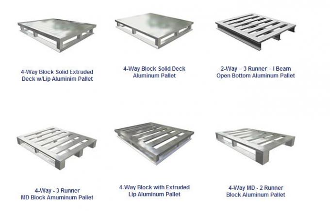 Páletes de alumínio ripados de pouco peso para o armazenamento/armazém, perfil de alumínio da extrusão