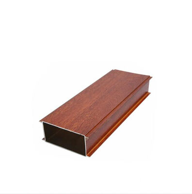 Wood-grain Transfer 6063 Alloy Aluminum Extrusion Profile with Customized Dimensions for Garden Fence