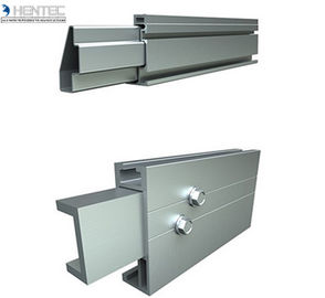 Sistemas solares anodizados da montagem do telhado que montam a tala para a junção residencial/trilho