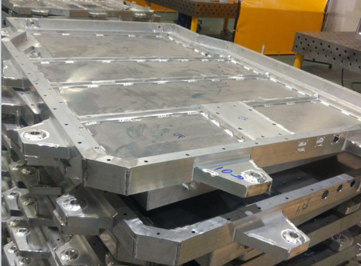 Os chassis/alumínio do veículo elétrico morrem cerco da bateria das peças da carcaça/EV