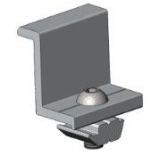 Anodizado/moinho terminou a braçadeira solar da extremidade para sistemas solares da montagem do telhado liso