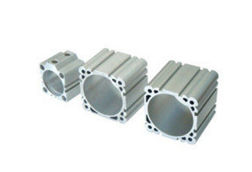 Perfil de alumínio industrial anodizado prateado/cilindro Shell com ISO9001: 2008 certificado