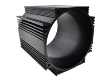 O preto anodizou o perfil de alumínio industrial/cilindro Shell para o alojamento de motor