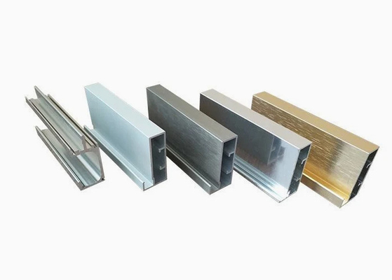 Anodizante Brilhante Perfis de Extrusão de Alumínio Industrial Processamento CNC personalizado