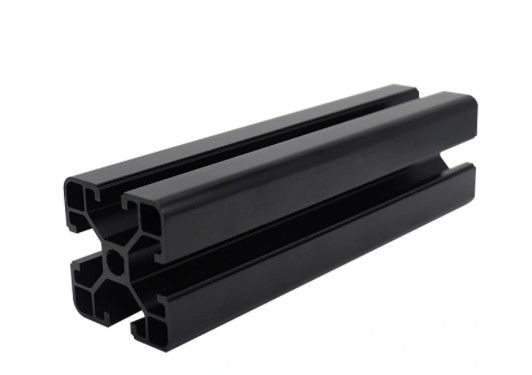 T anodizado preto entalhou sistemas de moldação da extrusão T6 de alumínio
